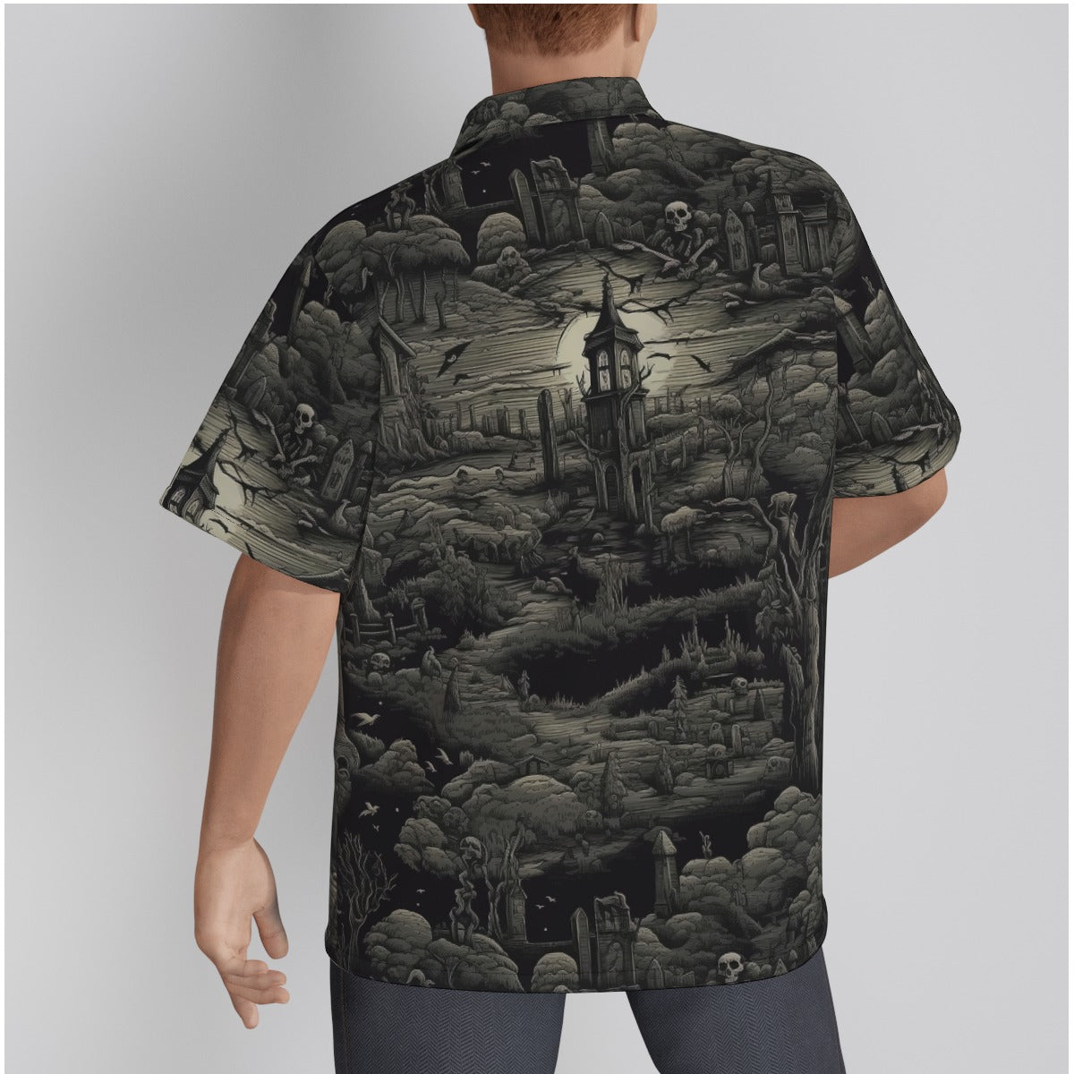 Haunted Cemetery Psychobilly Hawaiian Shirt