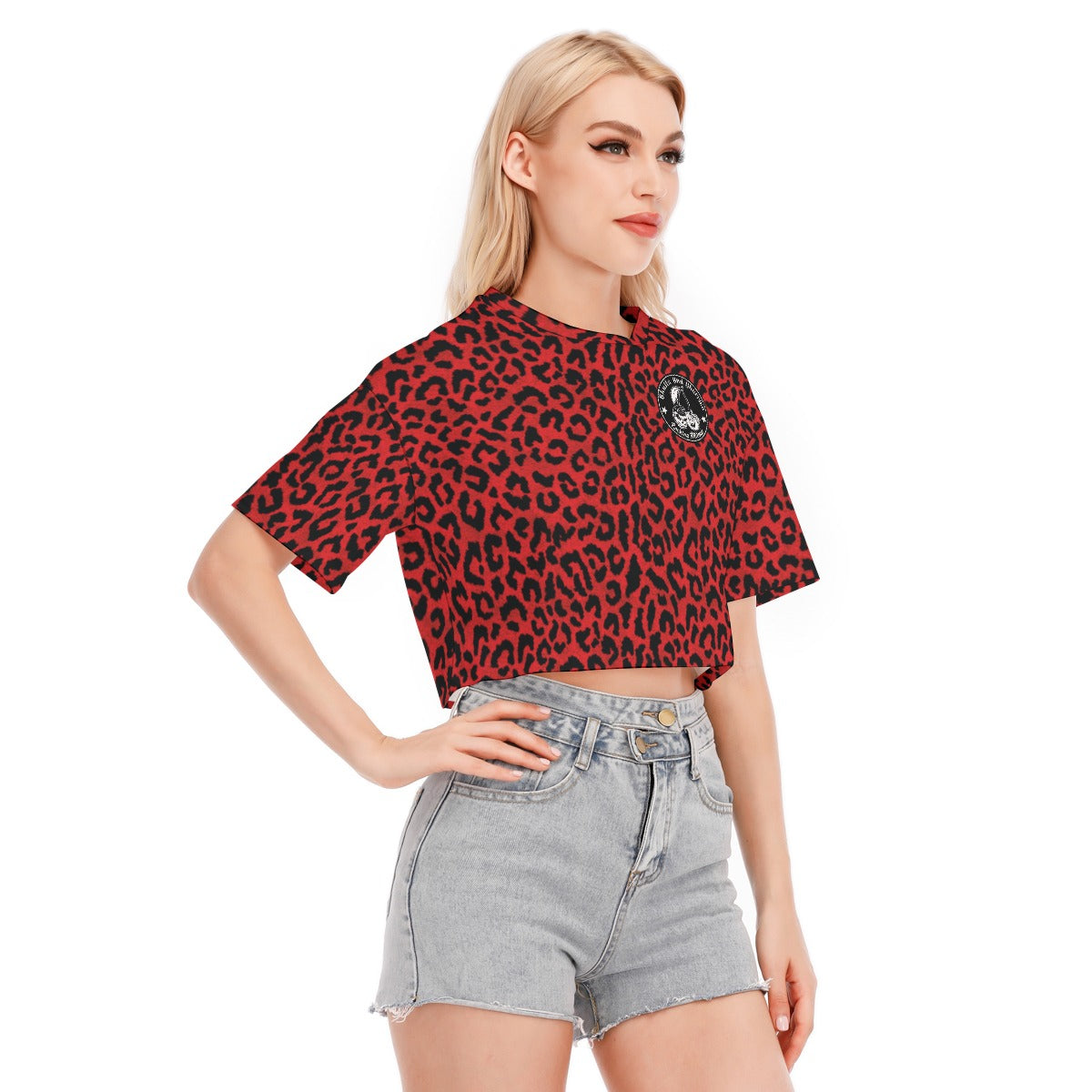 Red Leopard Crop Top