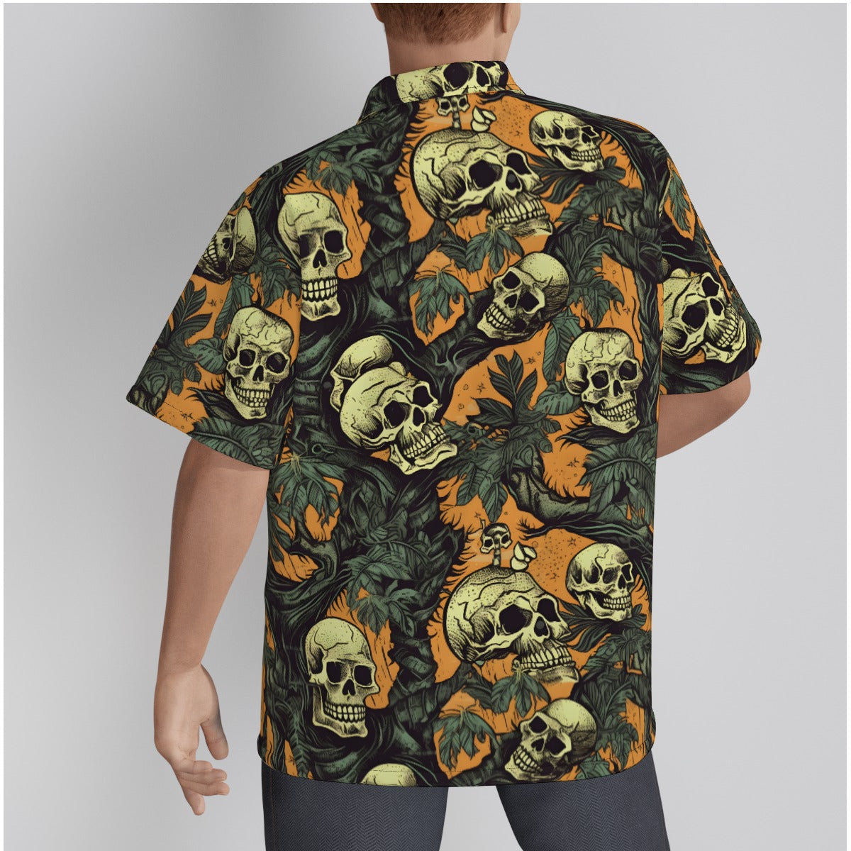 Hawaiian Vines and Skulls Psychobilly Hawaiian Shirt