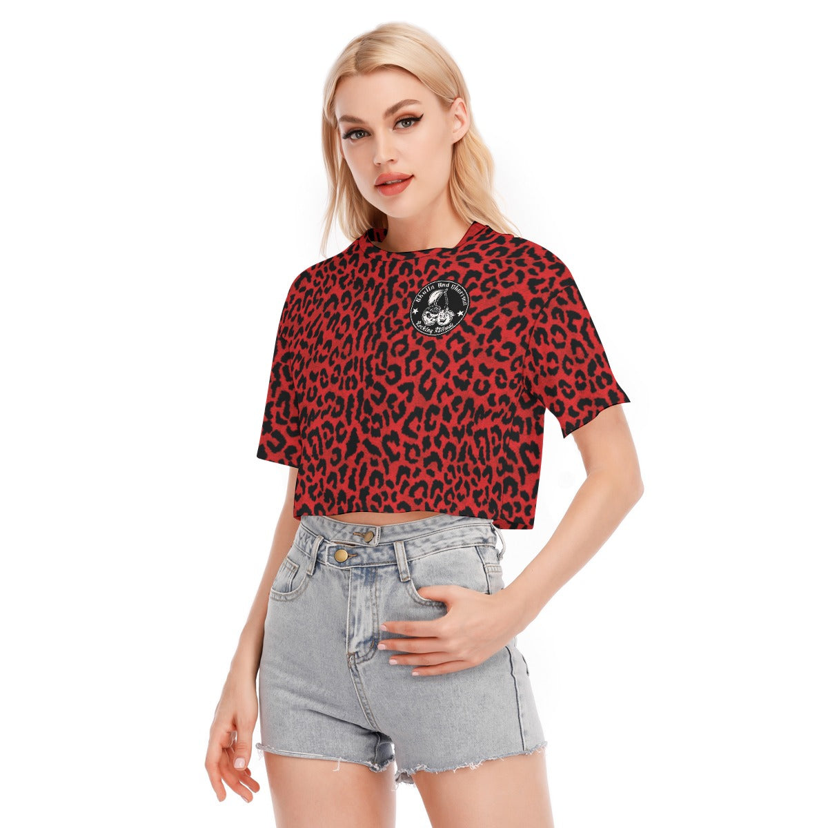 Red Leopard Crop Top