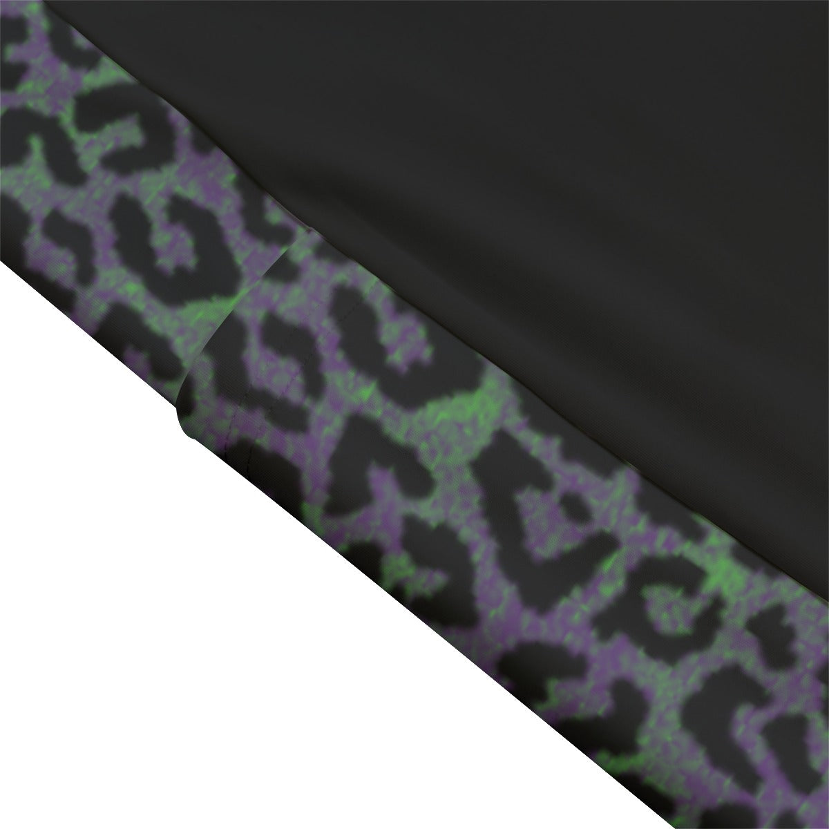 Psycho Purple and Green Leopard High Waist Leggings With Side Pocket