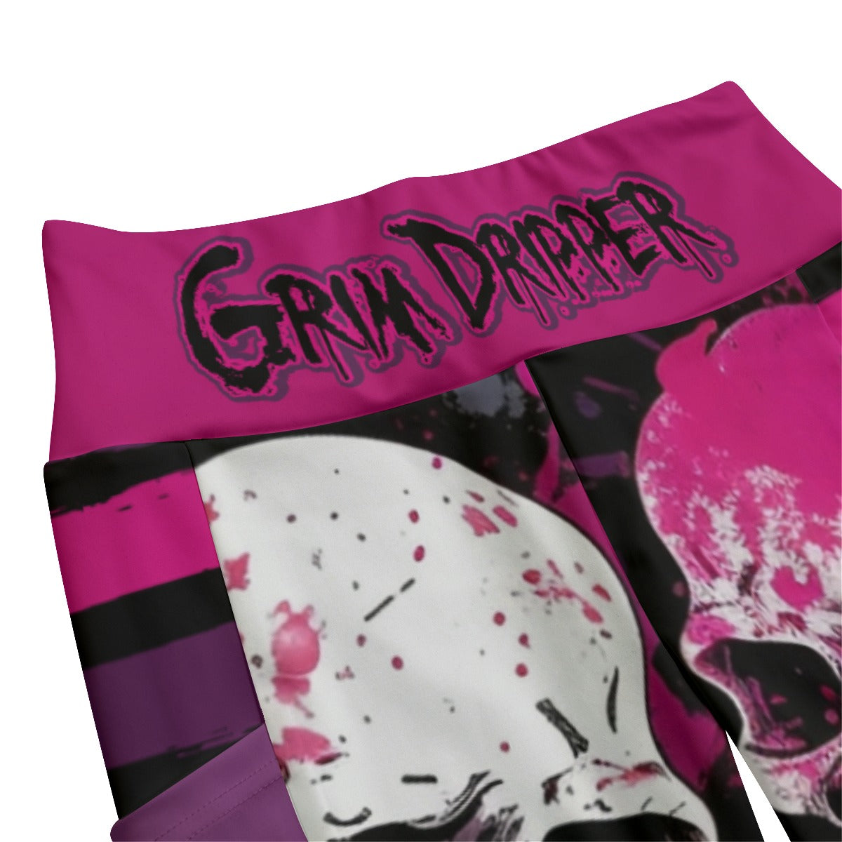 Grim Dripper High Waist Leggings With Side Pockets
