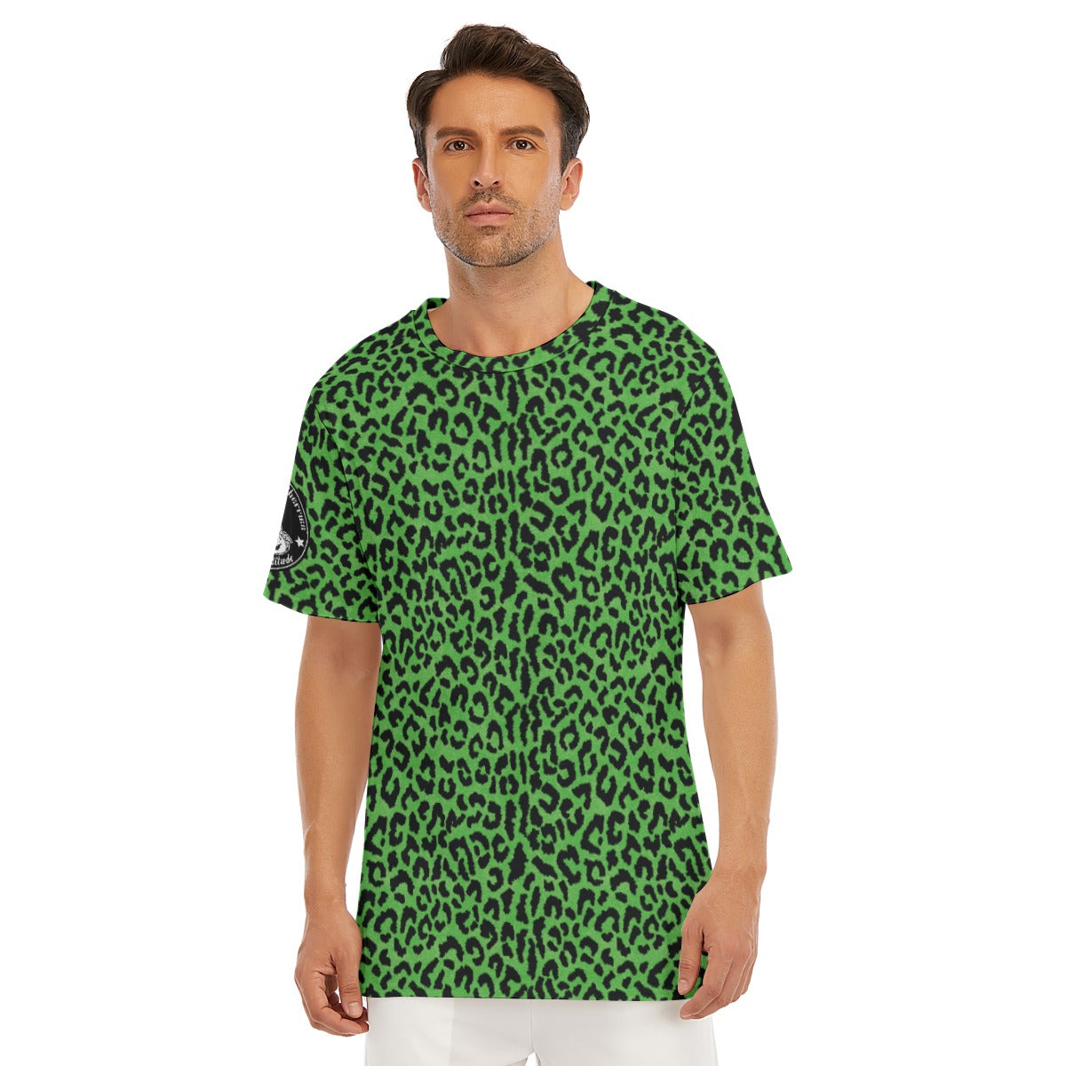 Green Leopard Full Print T-shirt