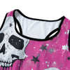 Skulls and Stars Pink Women's Sports Bra