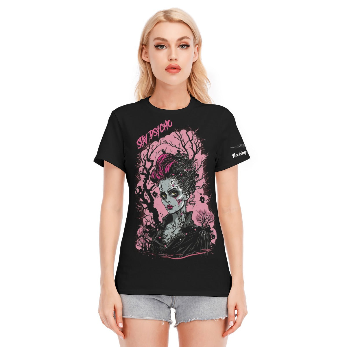 Stay Psycho Pink Ghoul Psychobilly T-shirt