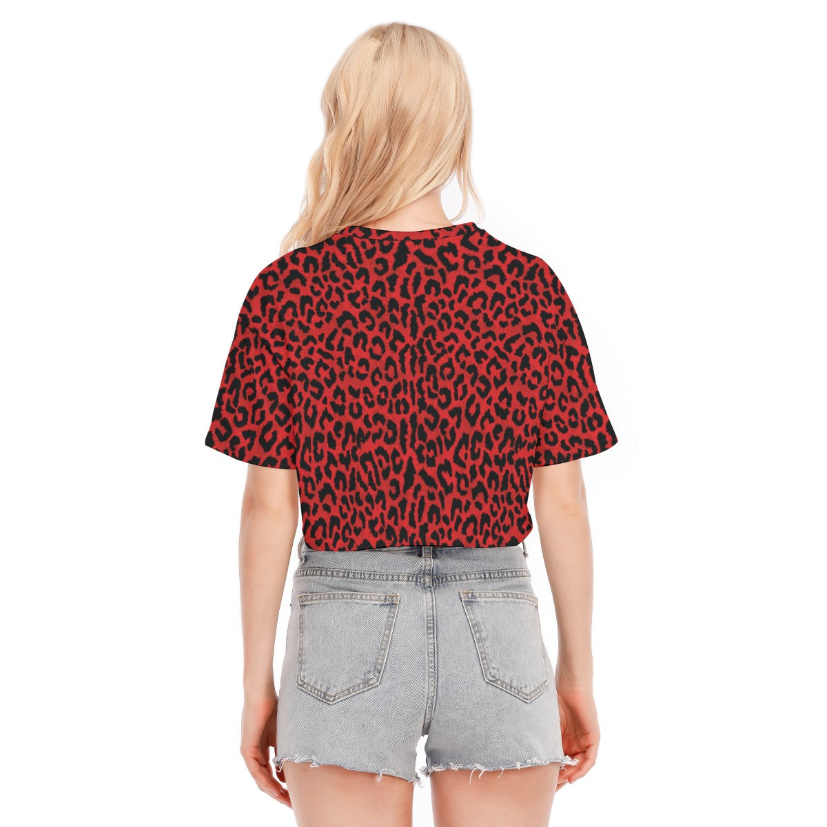 Red Leopard Crop Top