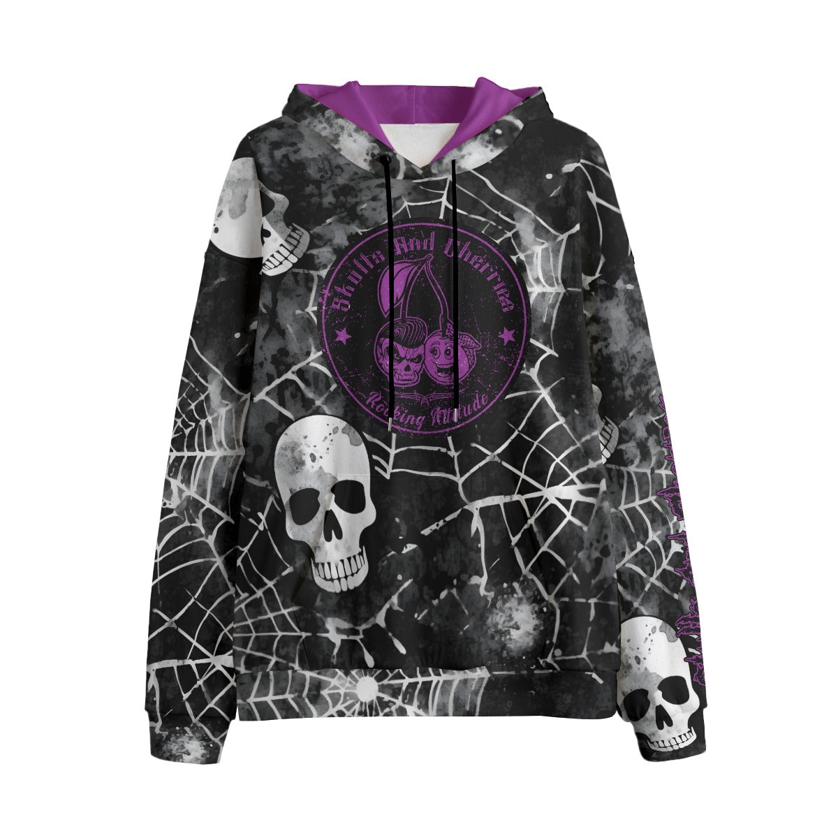 Crypt Dweller Purple Highlights Unisex Fleece Pullover Hoodie