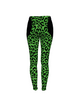 Green Animal Print Psychobilly Casual Leggings