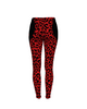 Red Animal Print Psychobilly Casual Leggings