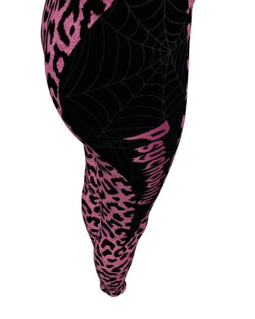 Pink Animal Print Psychobilly Casual Leggings